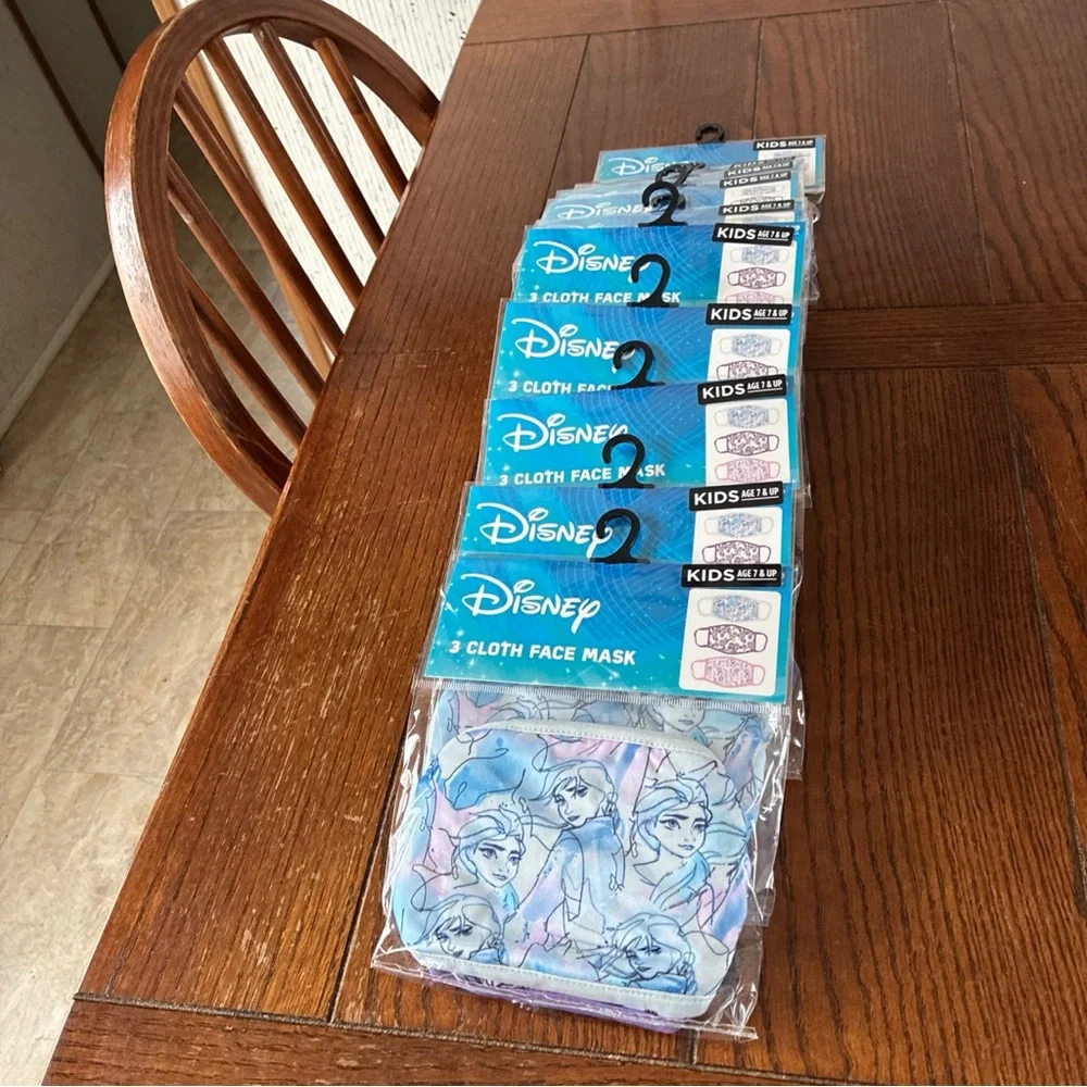 Disney Frozen 3 Cloth Face Masks Ages 7 & Up-Lot Of 10